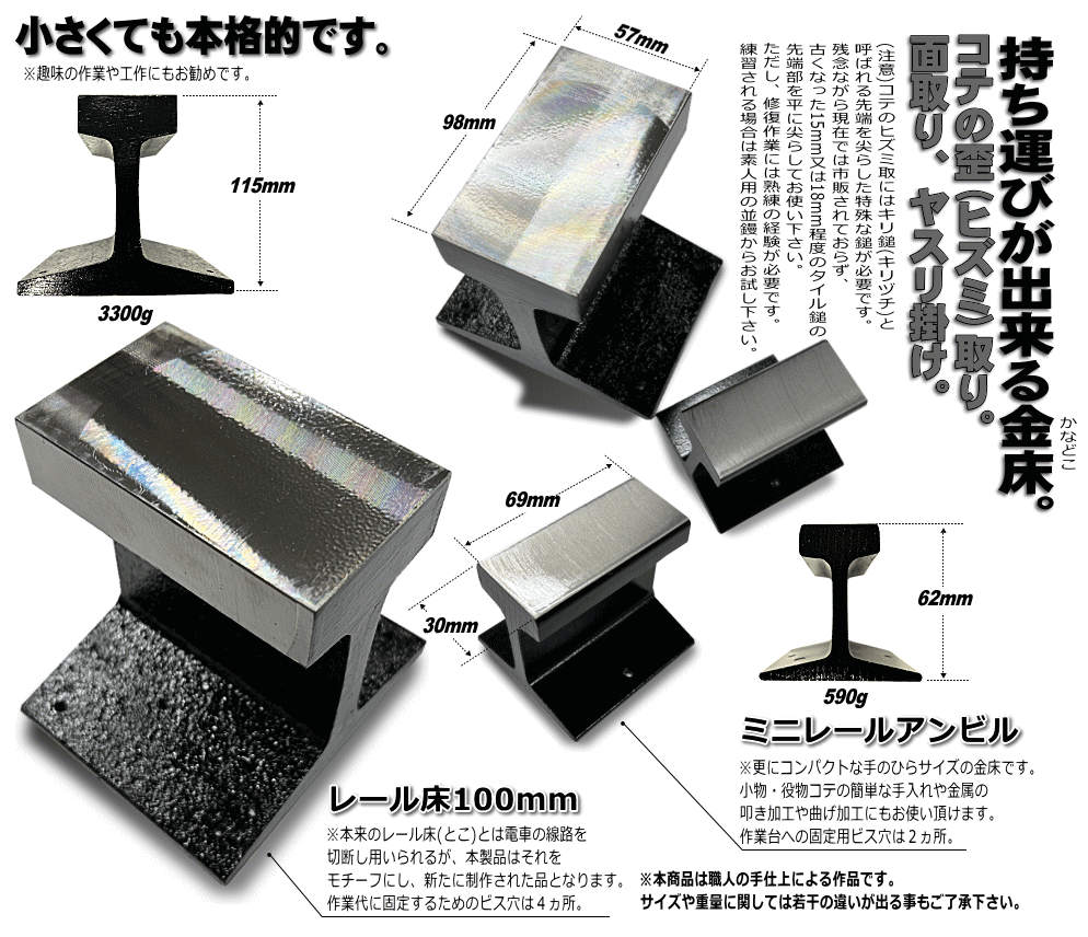 レール金床(かなどこ)